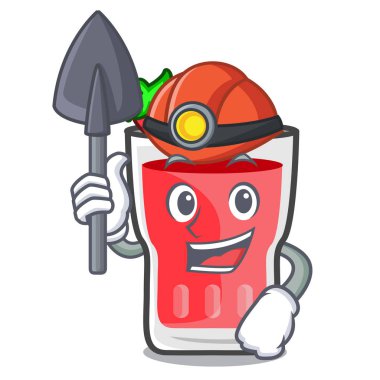 Madenci çilek mojito maskot çizgi film