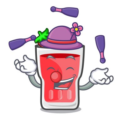 Çilek mojito maskot karikatür hokkabazlık