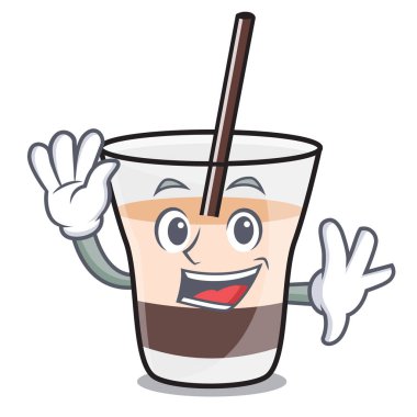 Beyaz Rus karakter karikatür sallayarak