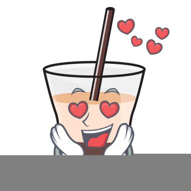 Aşk Beyaz Rus maskot karikatür