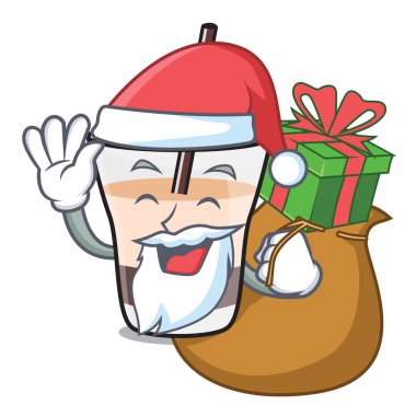 Noel Baba hediye Beyaz Rus maskot karikatür ile