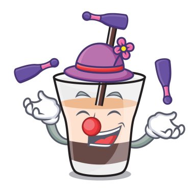 Beyaz Rus maskot karikatür hokkabazlık