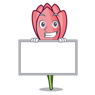 Yönetim Kurulu çiğdem çiçek karakter karikatür ile sırıtarak