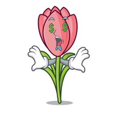 Para göz çiğdem çiçek maskot çizgi film