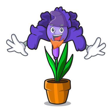 Elf Iris çiçek karakter karikatür