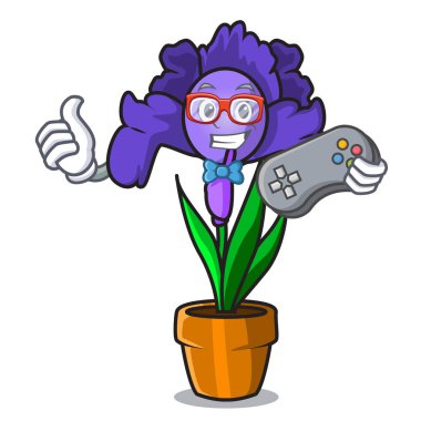 Oyun Iris çiçek maskot çizgi film
