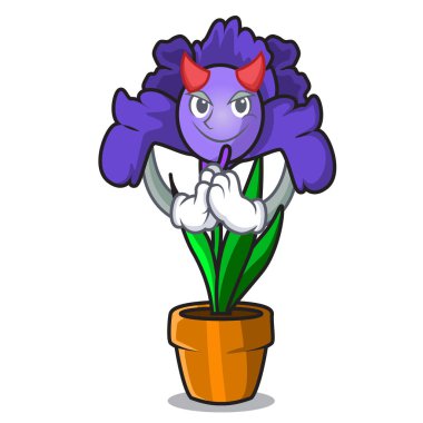 Şeytan Iris çiçek maskot çizgi film