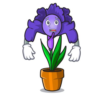 Korkarım Iris çiçek maskot çizgi film