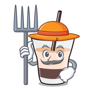 Çiftçi Beyaz Rus karakter karikatür