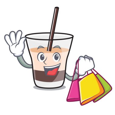 Alışveriş beyaz Rus karakter karikatür