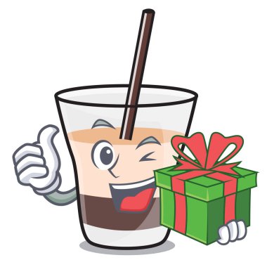 Hediye Beyaz Rus maskot karikatür ile