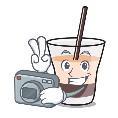 Fotoğrafçı Beyaz Rus maskot çizgi film