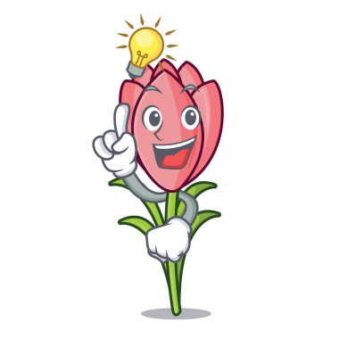 Bir fikir çiğdem çiçek maskot çizgi film var