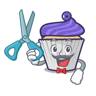 Kuaför yaban mersinli kek karakter karikatür