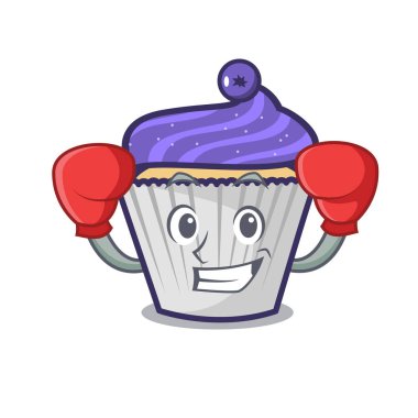 Boks yaban mersinli kek karakter karikatür