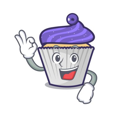 Yaban mersinli kek karakter karikatür Tamam