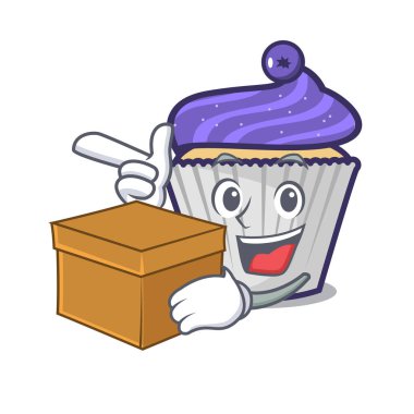 Kutu yaban mersinli kek karakter karikatür ile