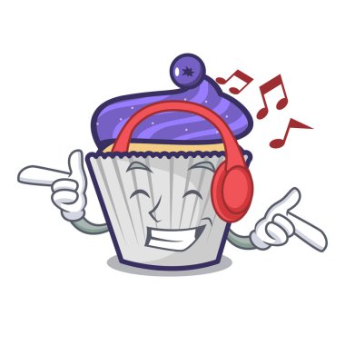 Dinleme müzik yaban mersinli kek maskot çizgi film