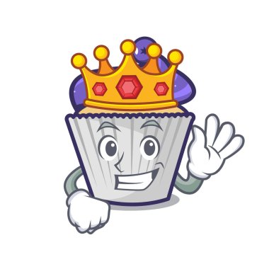 Kral yaban mersinli kek maskot çizgi film