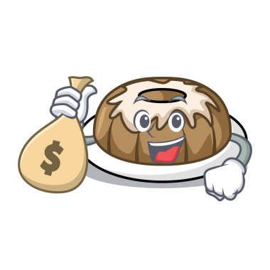 Para çanta kek karakter karikatür ile