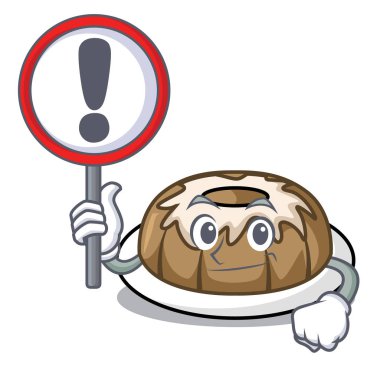 İşareti kek karakter karikatür ile