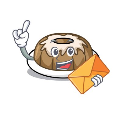 Zarf kek karakter karikatür ile