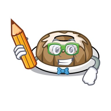 Öğrenci kek karakter karikatür