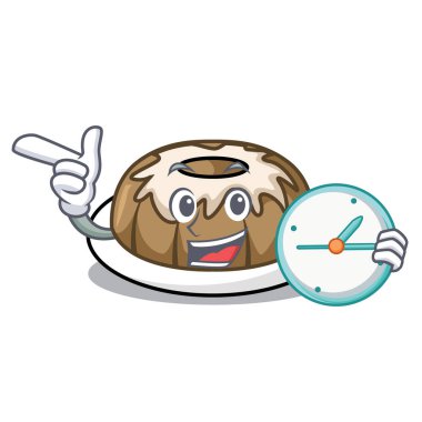 Saat kek karakter karikatür ile