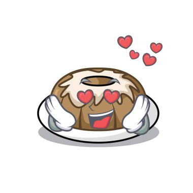 Aşk kek maskot karikatür