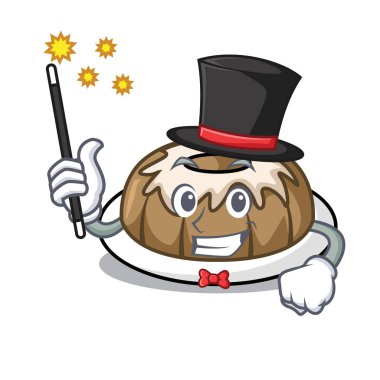 Sihirbaz kek maskot çizgi film