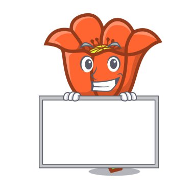 Yönetim Kurulu haşhaş çiçek karakter karikatür ile sırıtarak