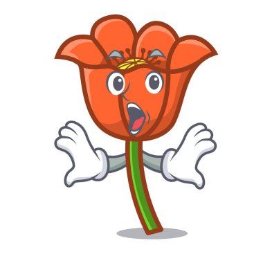 Sürpriz haşhaş çiçek maskot çizgi film