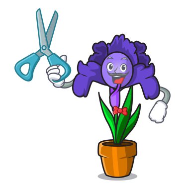 Kuaför Iris çiçek karakter karikatür