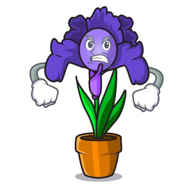 Kızgın Iris çiçek maskot çizgi film