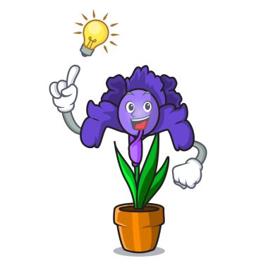 Bir fikir Iris çiçek maskot çizgi film var