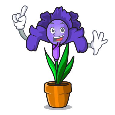 Parmak Iris çiçek maskot çizgi film