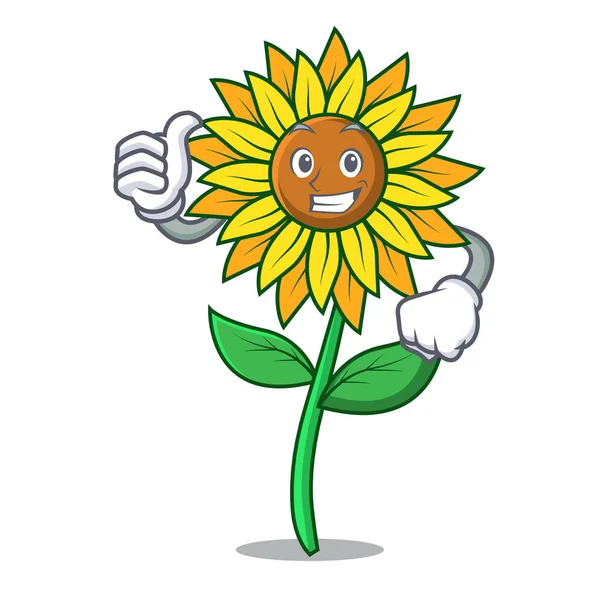 Ayçiçeği karakter karikatür tarzı Yaşasın