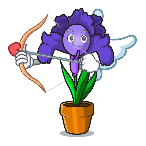 Aşk tanrısı Iris çiçek karakter karikatür