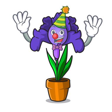 Palyaço Iris çiçek maskot çizgi film