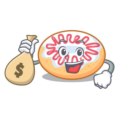 Para çantası jöleli donut karakter karikatür ile