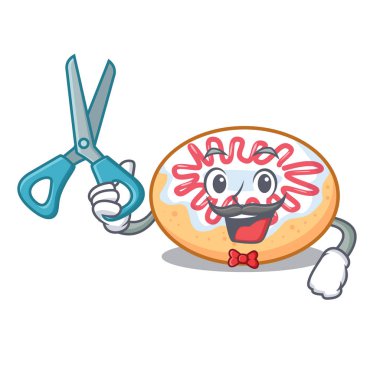 Kuaför jöleli donut karakter karikatür