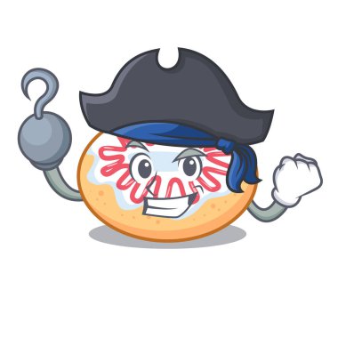 Korsan jöleli donut karakter karikatür