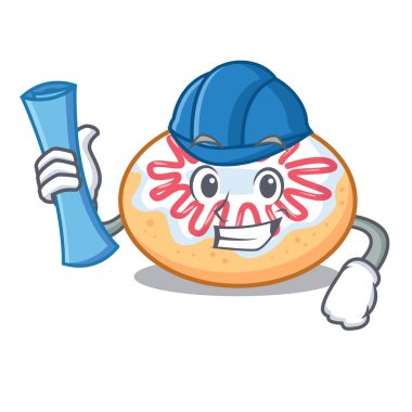 Mimar jöleli donut karakter karikatür