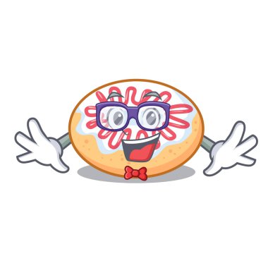Geek jöleli donut karakter karikatür