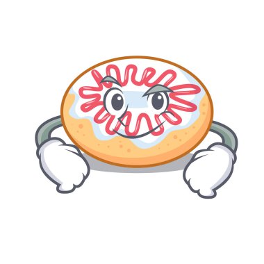 Smirking jöleli donut karakter karikatür