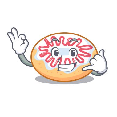 Jöleli çörek maskot karikatür ara beni