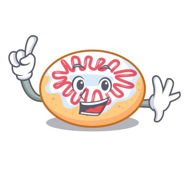 Parmak jöleli donut maskot çizgi film