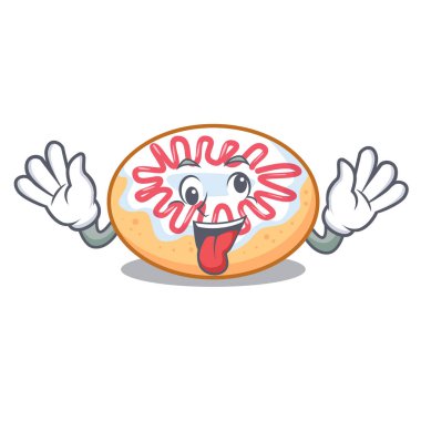 Deli jöleli donut maskot çizgi film