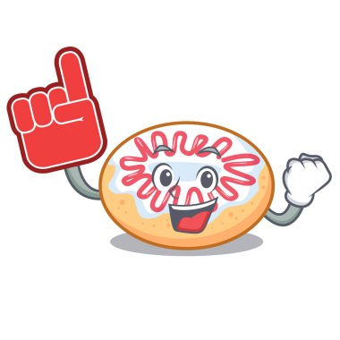 Köpük parmak jöleli donut maskot çizgi film