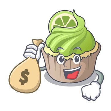 Para çantası limon keki karakter karikatür ile